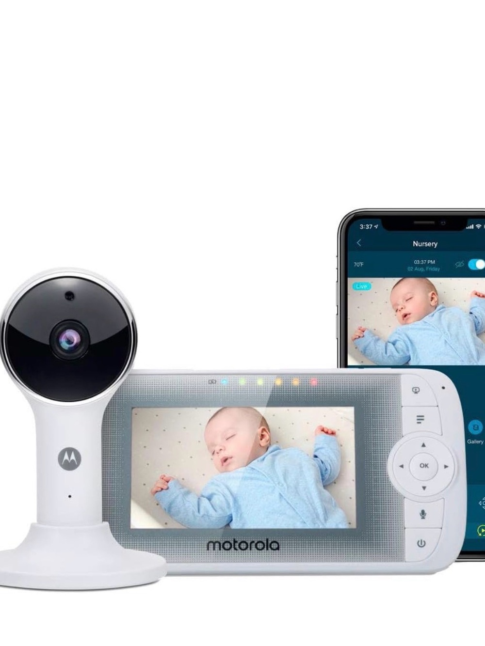 Motorola Baby Monitor System – White with Black Camera Face